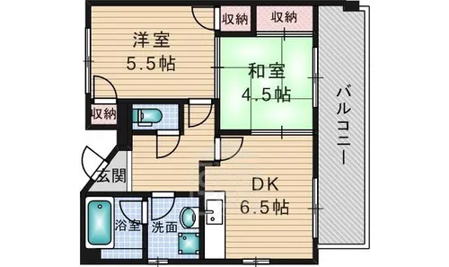 光栄ハイツ千里丘【1階】の間取り