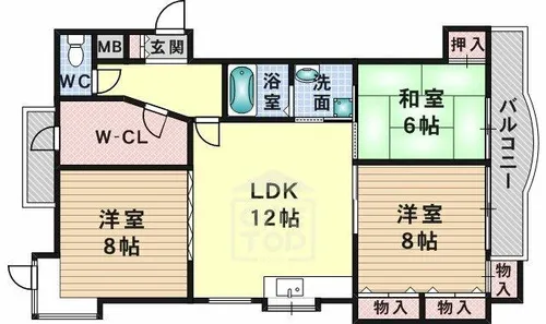 サンシャイン茨木2【2階】の間取り
