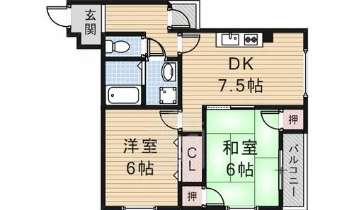 シティコーポ五十鈴【2階】の間取り