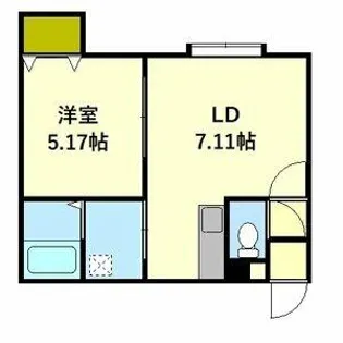 ドミール小樽【207号室】の間取り