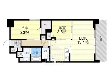 プレミアムコート千里丘【4階】の間取り
