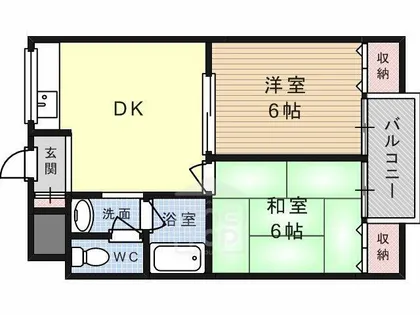 ハムロハイツ杉田B棟【1階】の間取り