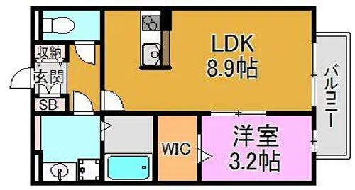 グレイス奥林 A棟・B棟【1階】の間取り