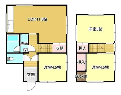 兵庫県高砂市中島1丁目【一戸建】の間取り