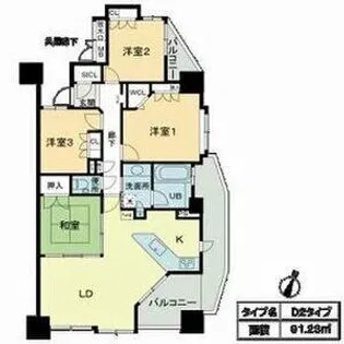 ベレーサ星ヶ丘【4階】の間取り