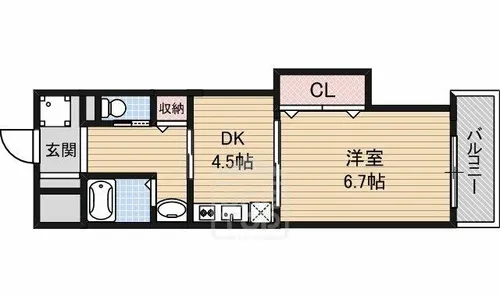 マンションクォーレ【4階】の間取り