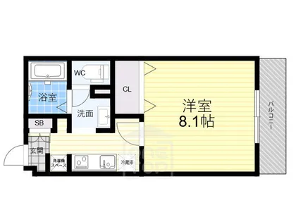 キオラ上穂【1階】の間取り