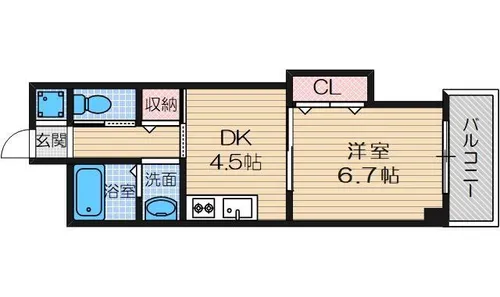 マンションクォーレ【1階】の間取り