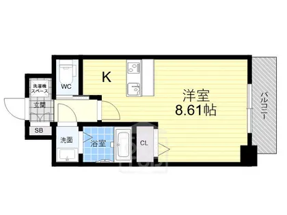 ロイス南茨木【4階】の間取り