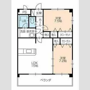 アンピレイン【3階】の間取り