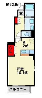 プラスパーⅠ【105号室】の間取り