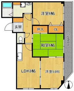 ライズコート都島【3階】の間取り