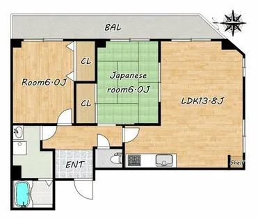ライズコート都島【3階】の間取り