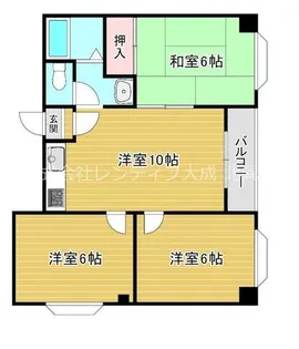 フローラル平野【1階】の間取り