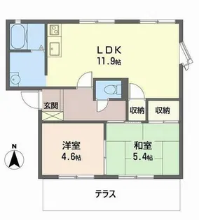 ファミール薬師館【0102号室】の間取り