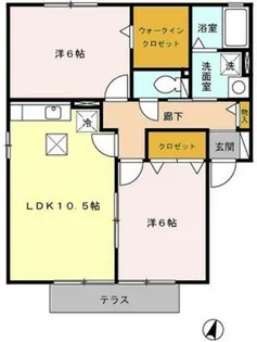 セジュール あいりす【A102号室】の間取り