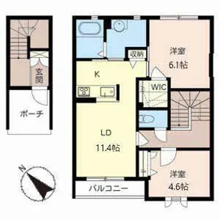シャーメゾン ファイン【0202号室】の間取り
