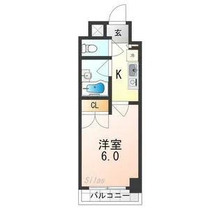 ピュア衣笠【2階】の間取り