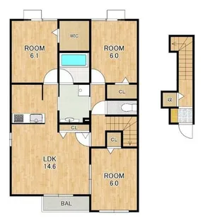 フェリーチェファミリアA棟【2階】の間取り