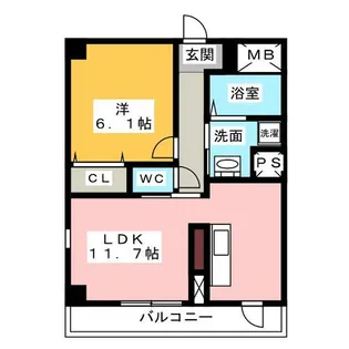 ロイヤル山王【3階】の間取り