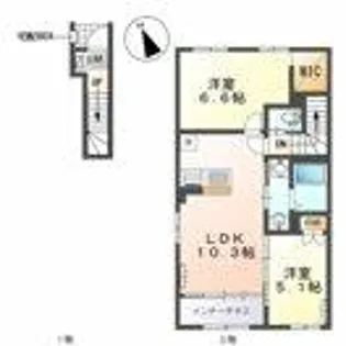 サンビスタ【2階】の間取り