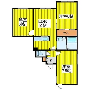 ハイム白樺【102号室】の間取り