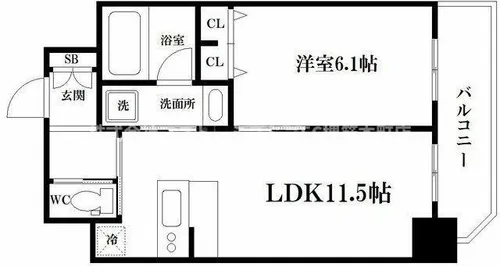 スプランディッド安土町【11階】の間取り