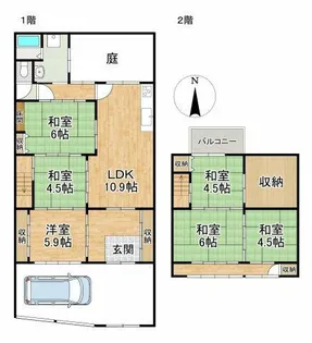 京都府京都市北区紫野上築山町【一戸建】の間取り