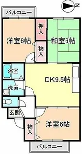 七々色ハイツ【2階】の間取り