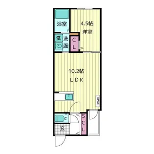 HARE【101号室】の間取り