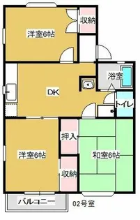 フォレスト本郷 A【102号室】の間取り