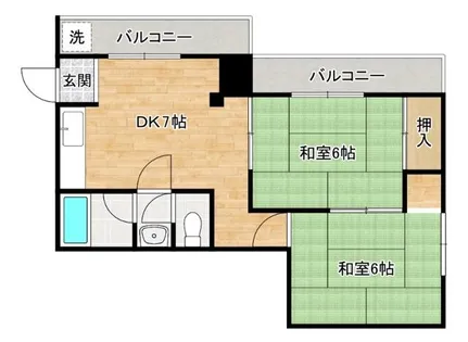 大阪府大阪市生野区勝山北5丁目【マンション】の間取り
