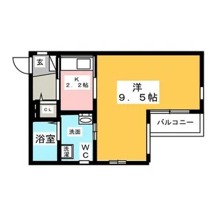 アコモ元中村【4階】の間取り