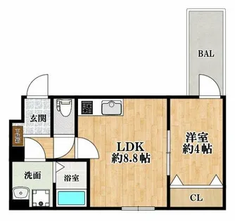 badge島泉【3階】の間取り