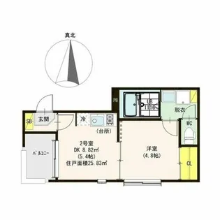 ハーモニーテラス竹田浄菩提院町【1階】の間取り