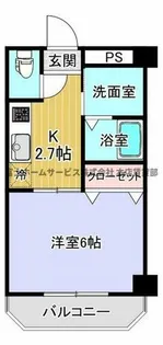 双輪建物第八コーポ【3階】の間取り