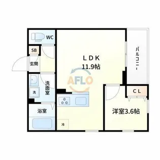 Amour Ville 江坂【3階】の間取り