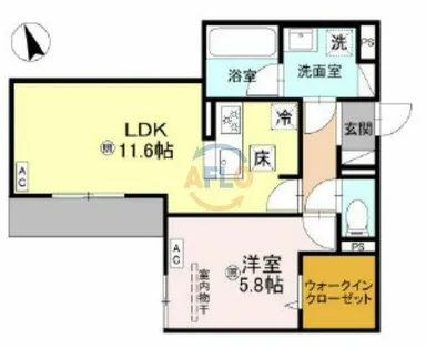 トリシア千躰【2階】の間取り
