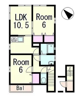 エスベランサU【2階】の間取り