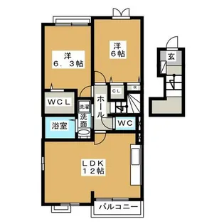 べるのーぶ西大海道【2階】の間取り