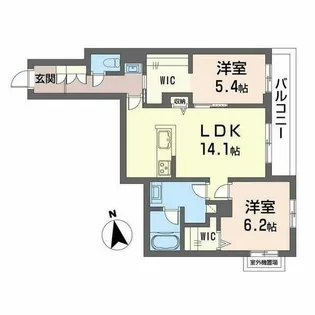 ル ドール 阿倍野【2階】の間取り