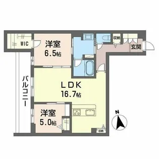 ル ドール 阿倍野【2階】の間取り