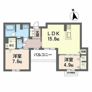 ル ドール 阿倍野【4階】の間取り