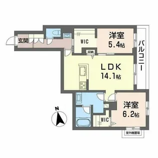 ル ドール 阿倍野【4階】の間取り