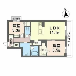 ル ドール 阿倍野【4階】の間取り