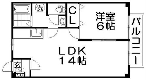 シャルマンコーポ走谷【2階】の間取り