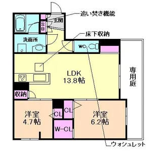 シャーメゾン クレスト ライフ【1階】の間取り