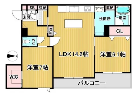 シャーメゾン クレスト ライフ【1階】の間取り