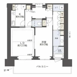 グラングリーン大阪THE NORTH RESIDENCE【22階】の間取り