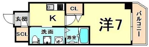 グルーブARIAトアロード【8階】の間取り